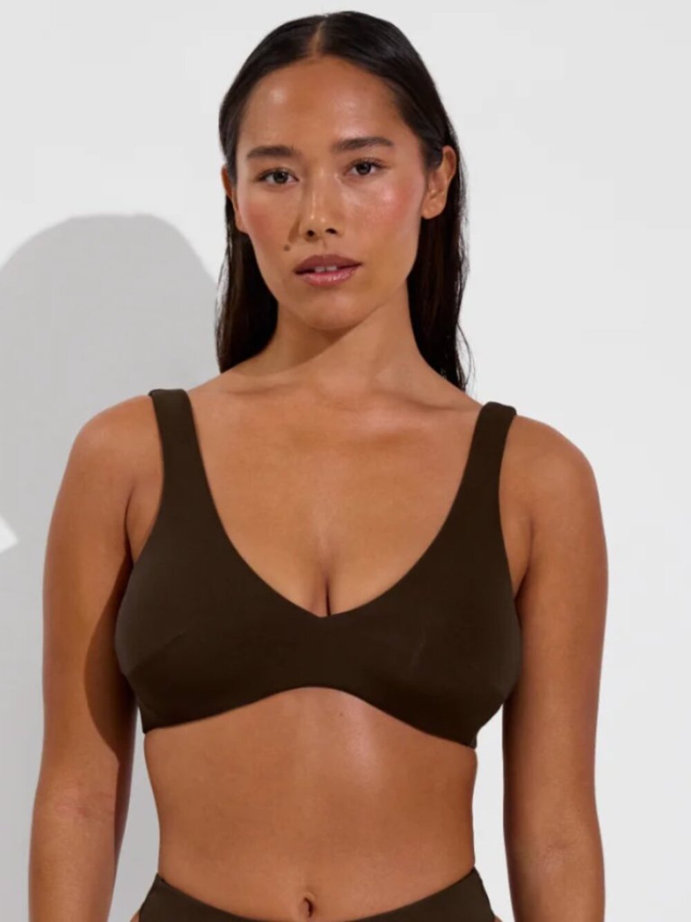 Left on Friday Plunge Top D+ - Cold Brew M